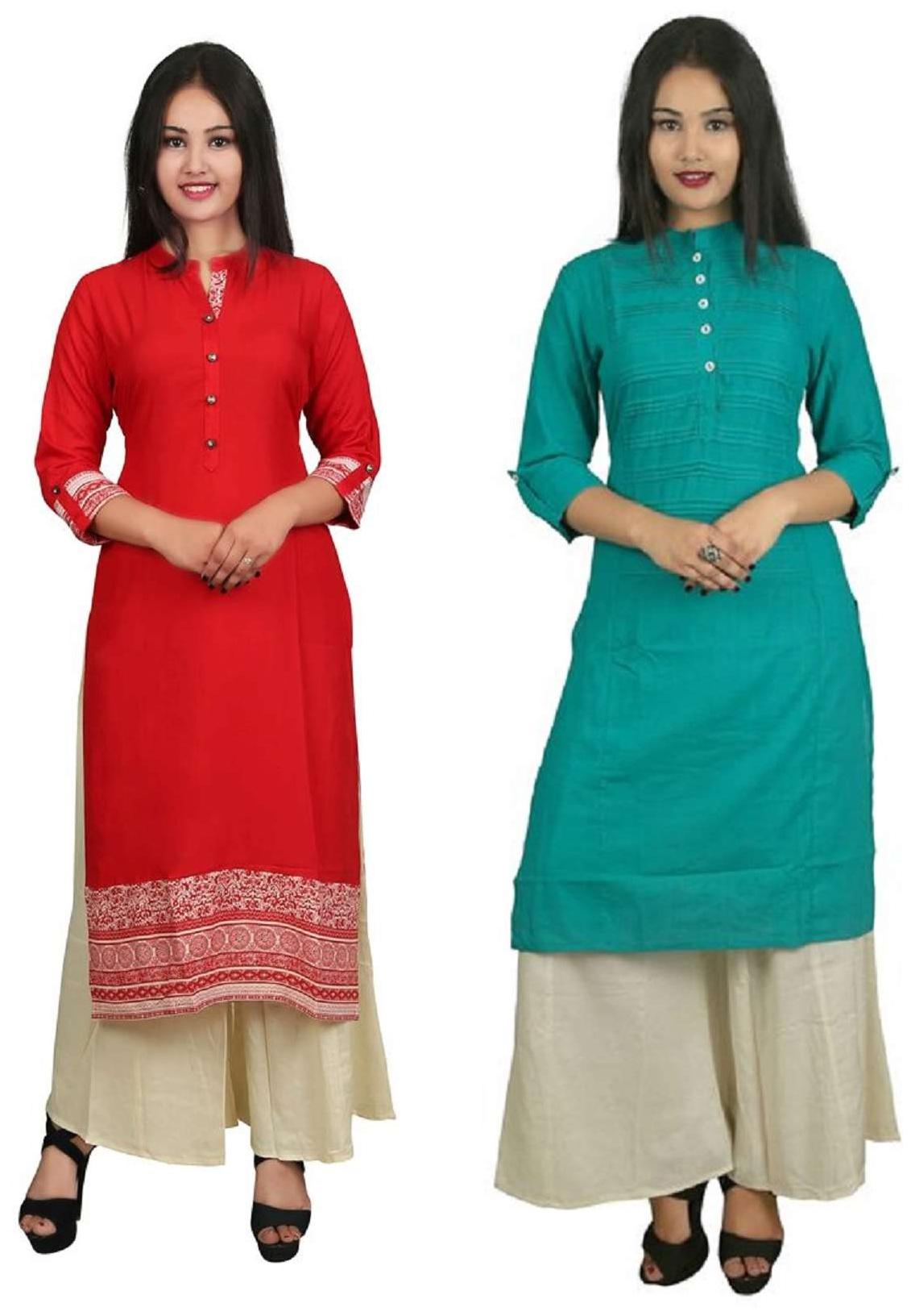 

V Brown Women Multi Solid Straight Kurta