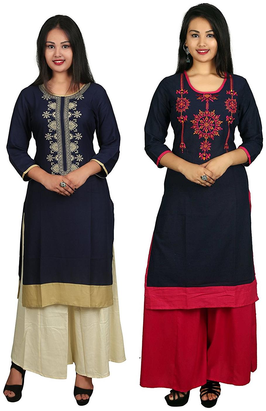 

V Brown Women Multi Solid Straight Kurta