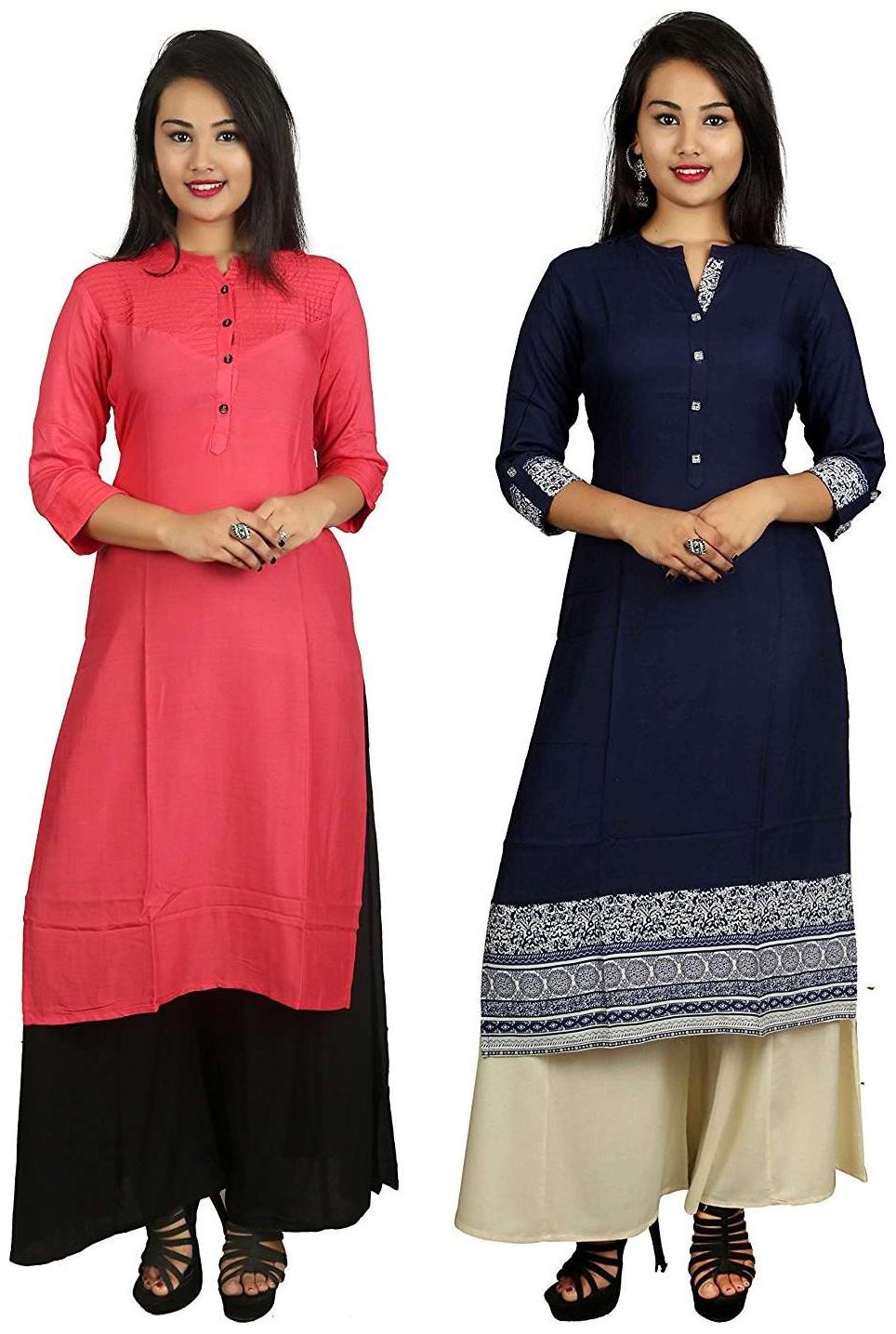 

V Brown Women Multi Solid Straight Kurta
