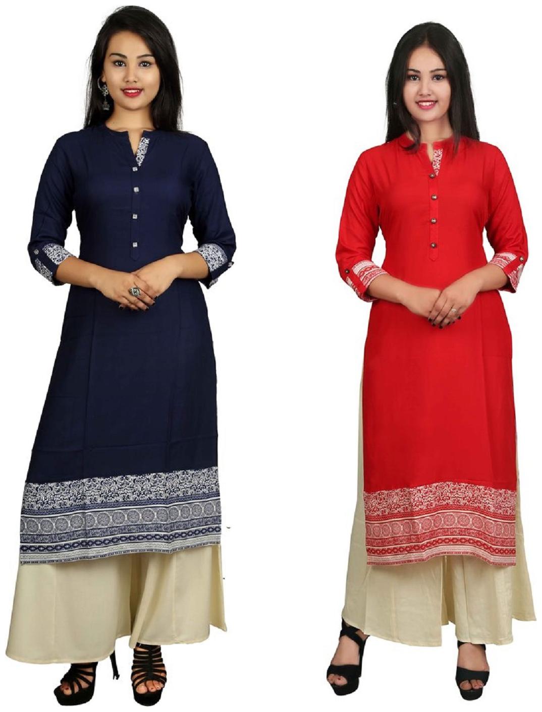 

V Brown Women Multi Solid Straight Kurta