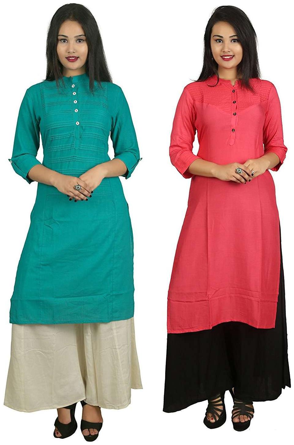 

V Brown Women Multi Solid Straight Kurta