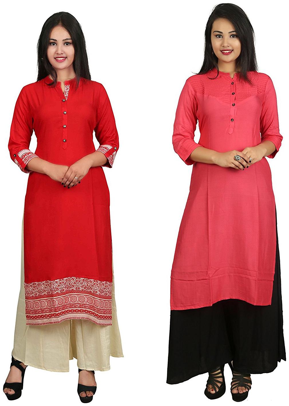 

V Brown Women Multi Solid Straight Kurta