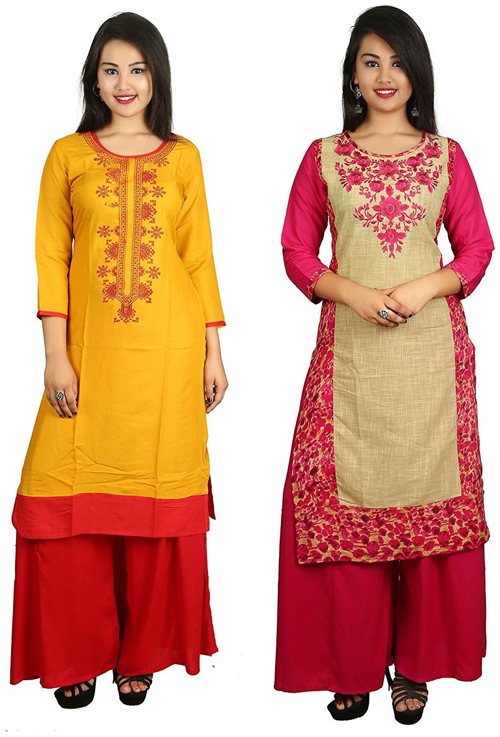 

V Brown Women Multi Solid Straight Kurta