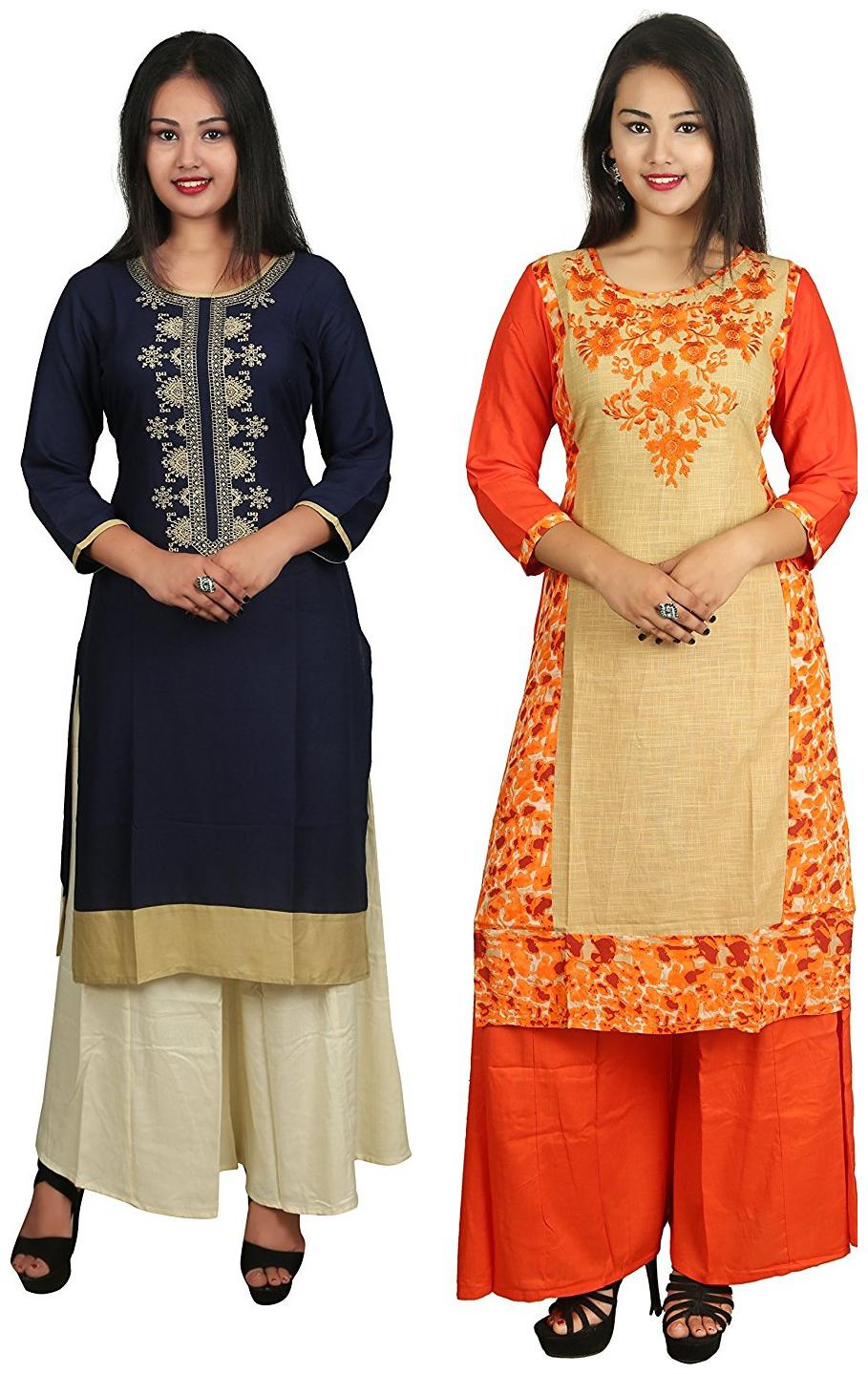 

V Brown Women Multi Solid Straight Kurta