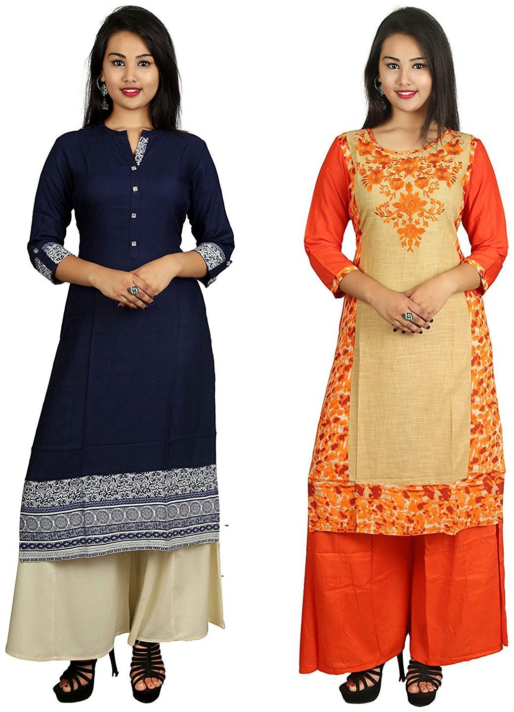

V Brown Women Multi Solid Straight Kurta