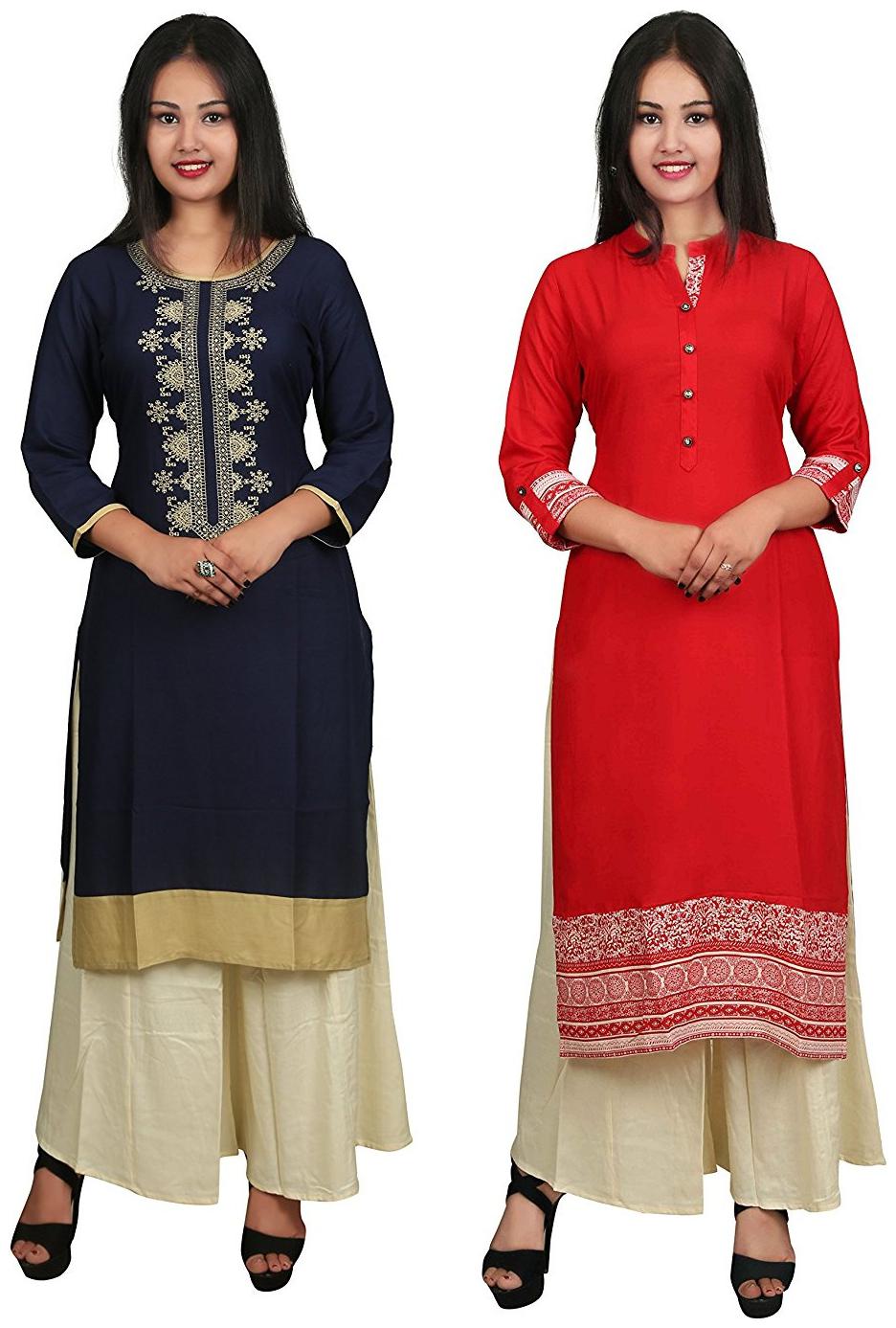 

V Brown Women Multi Solid Straight Kurta