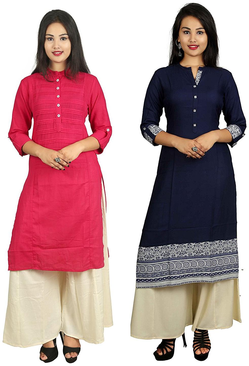 

V Brown Women Multi Solid Straight Kurta