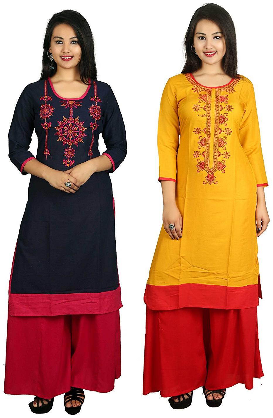 

V Brown Women Multi Solid Straight Kurta
