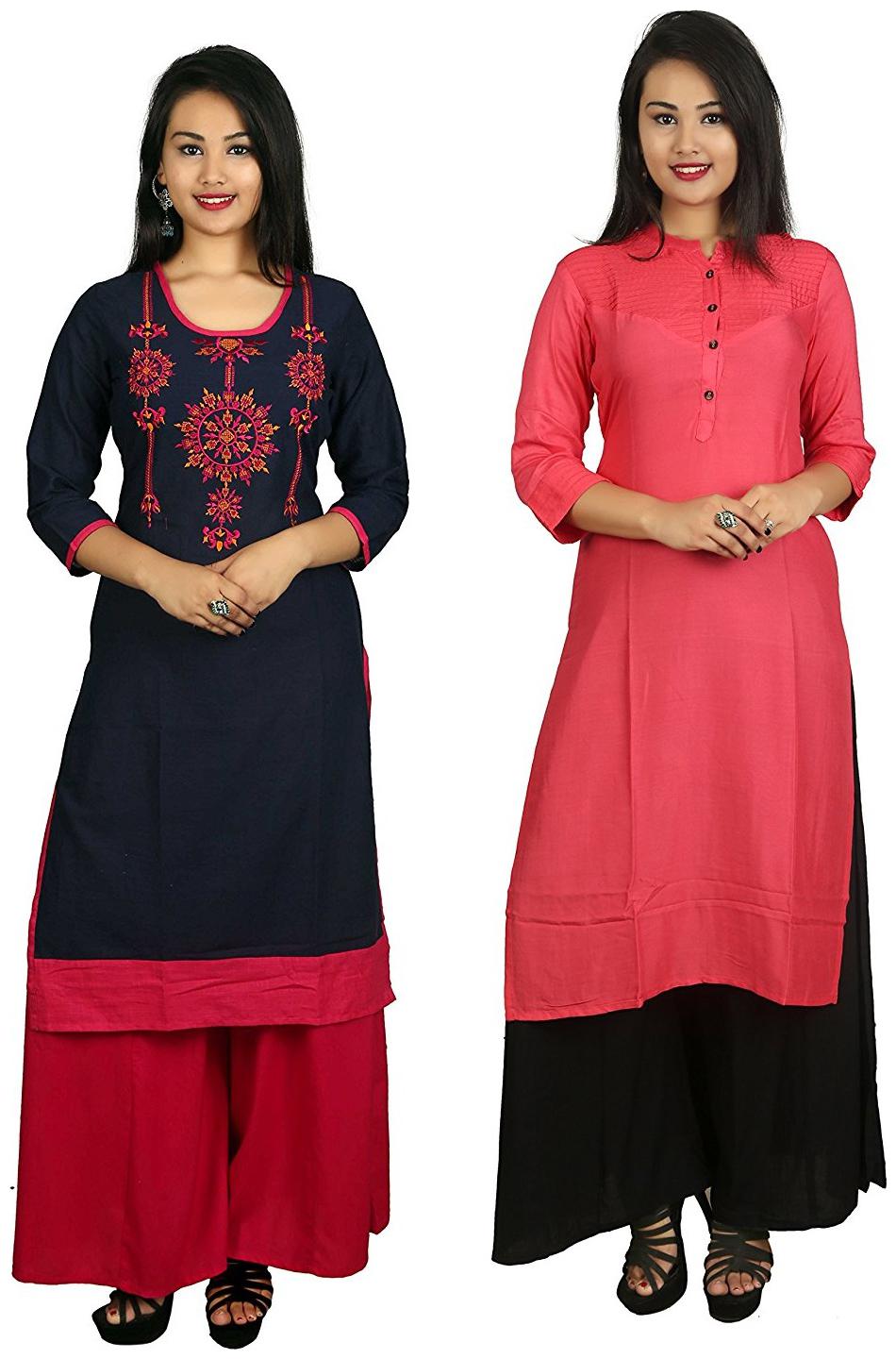 

V Brown Women Multi Solid Straight Kurta