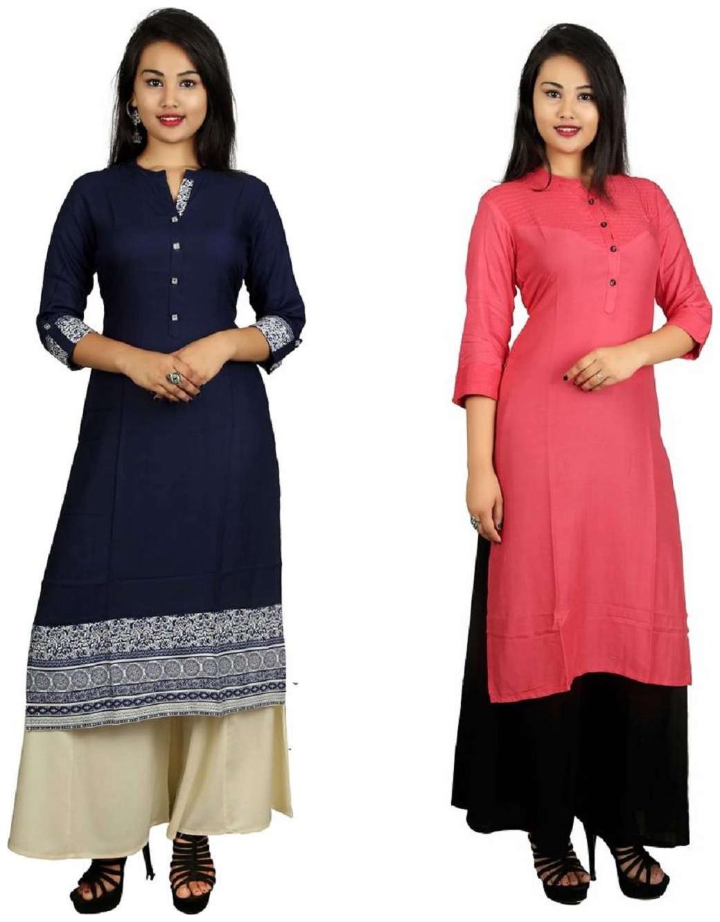 

V Brown Women Multi Solid Straight Kurta