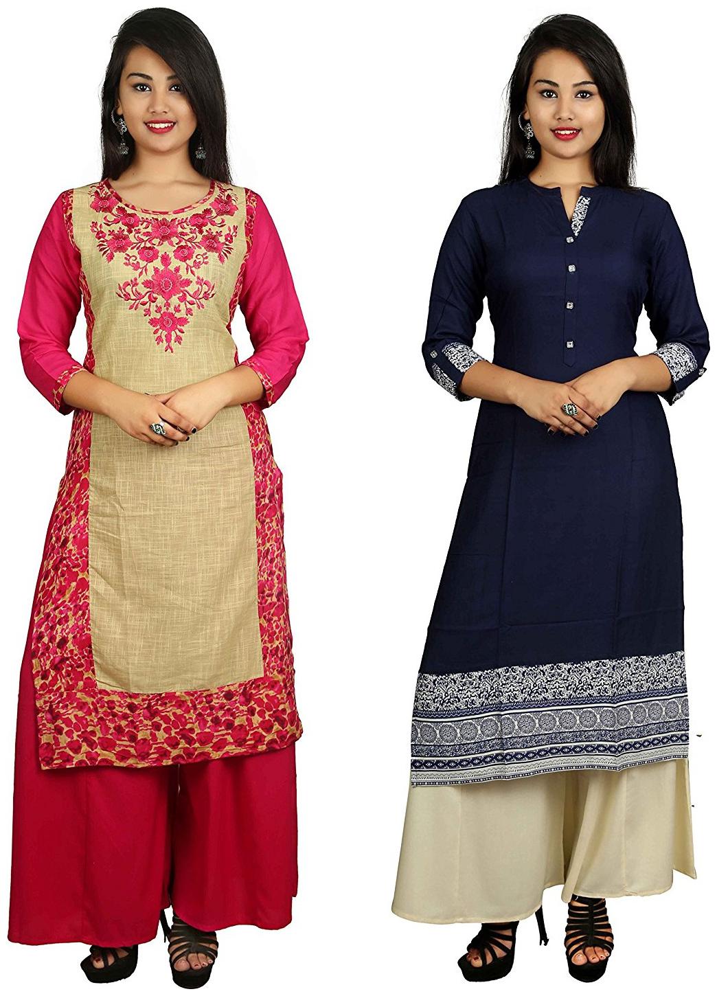 

V Brown Women Multi Solid Straight Kurta