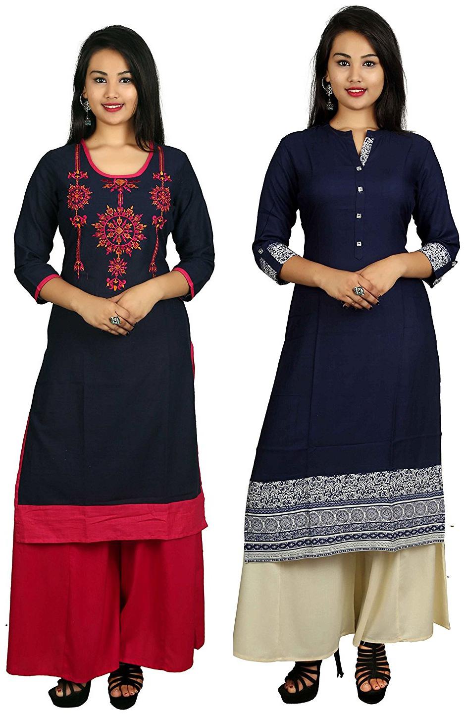 

V Brown Women Multi Solid Straight Kurta
