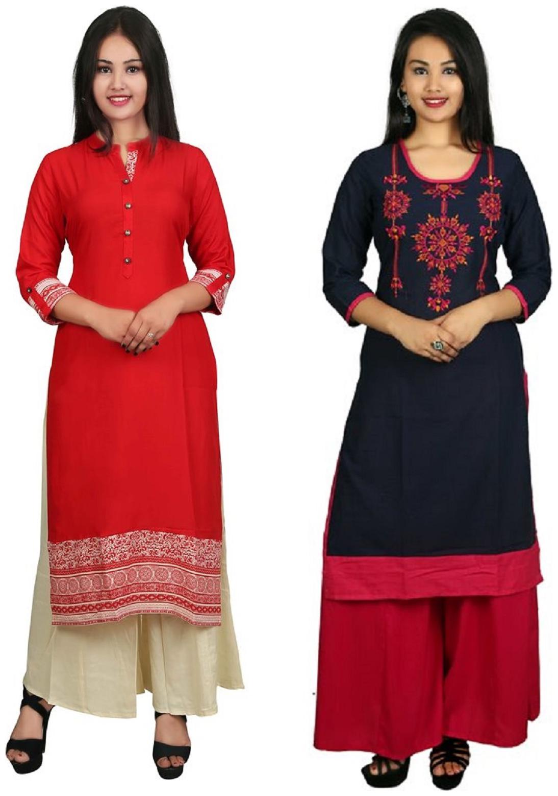 

V Brown Women Multi Solid Straight Kurta