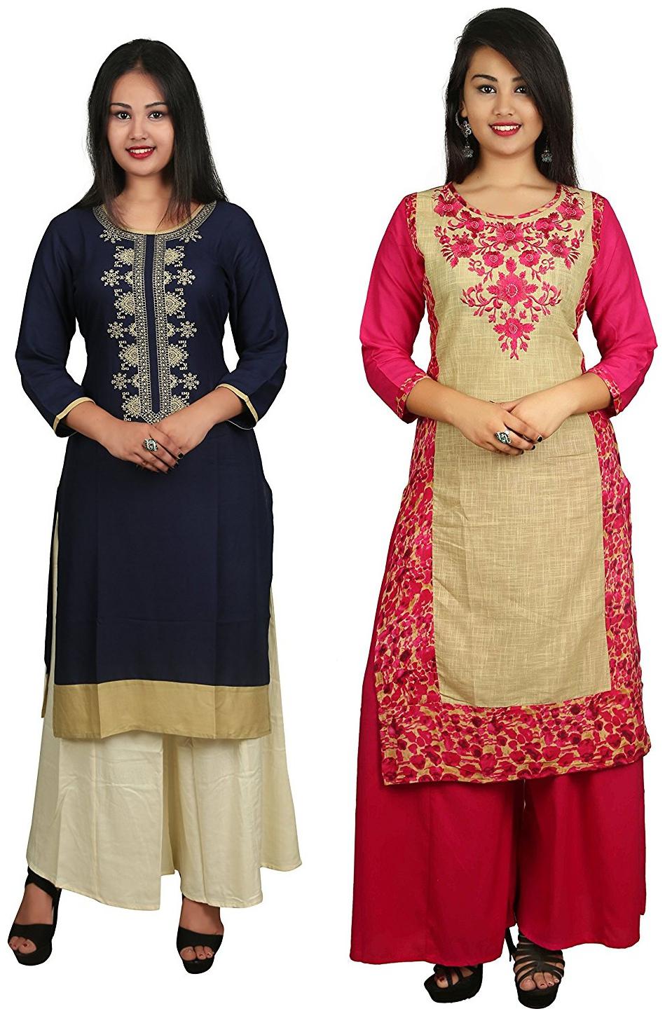 

V Brown Women Multi Solid Straight Kurta