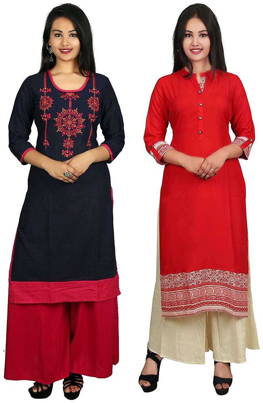 

V Brown Women Multi Solid Straight Kurta