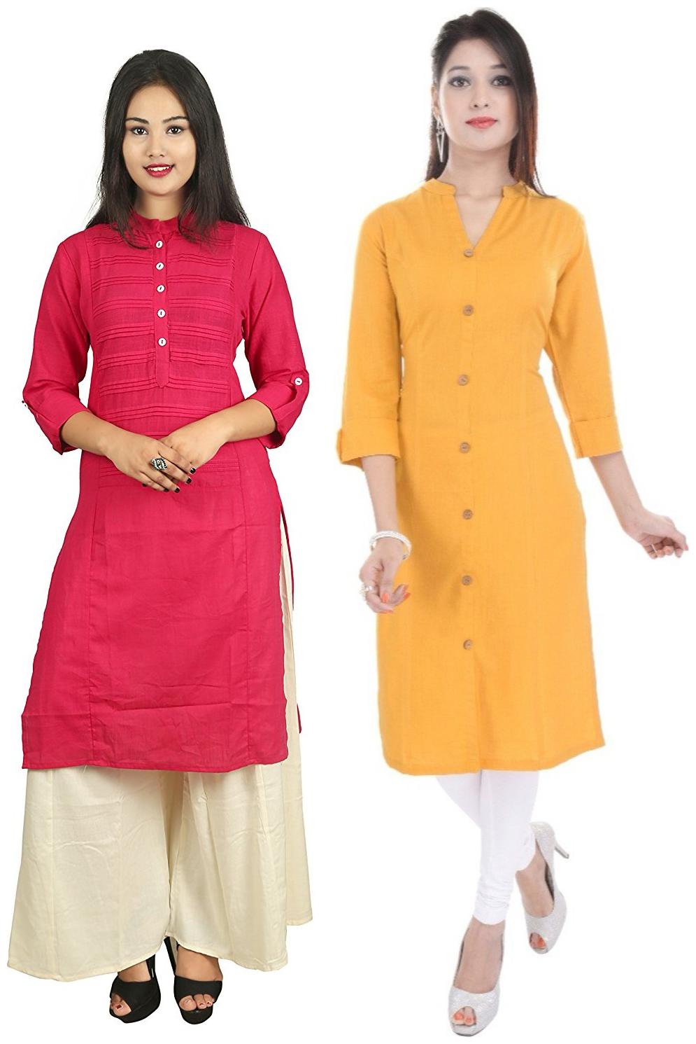 

V Brown Women Multi Solid Straight Kurta