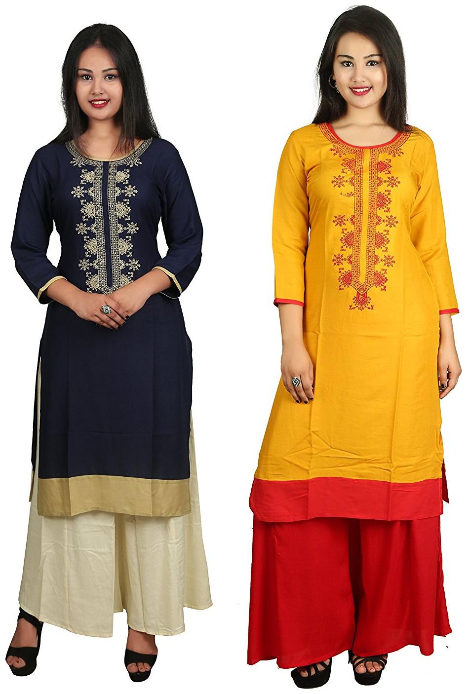 

V Brown Women Multi Solid Straight Kurta