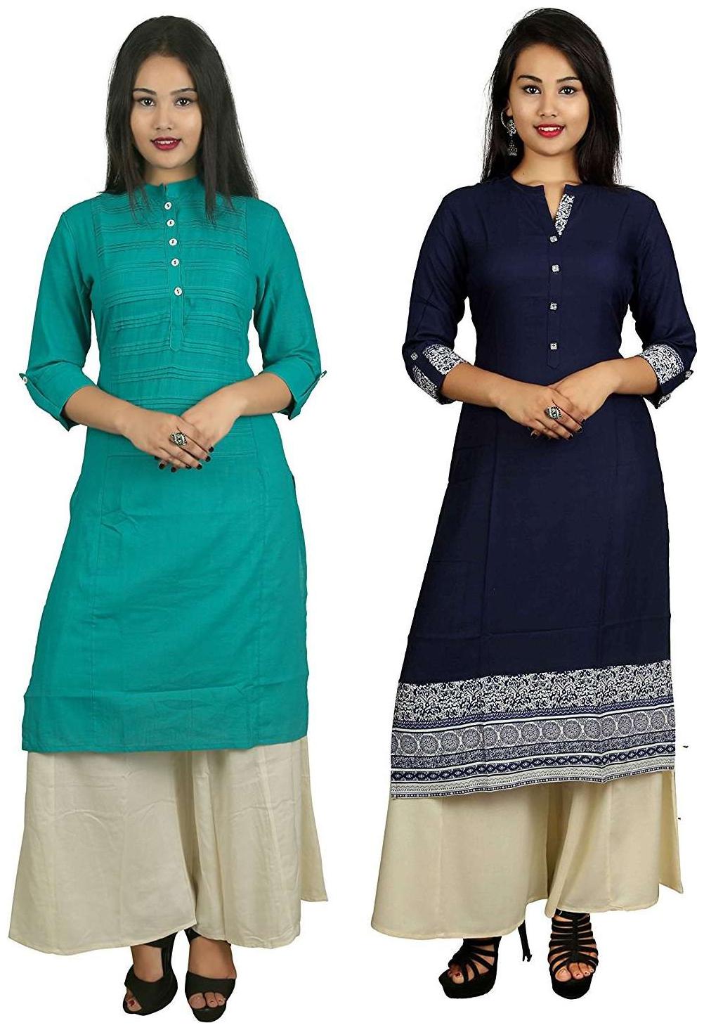 

V Brown Women Multi Solid Straight Kurta