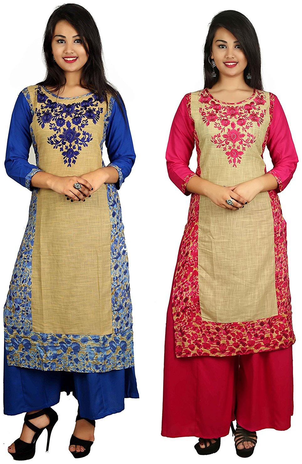 

V Brown Women Multi Solid Straight Kurta