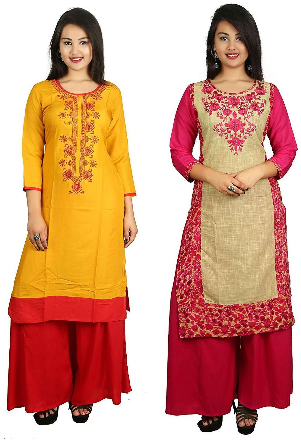 

V Brown Women Multi Solid Straight Kurta
