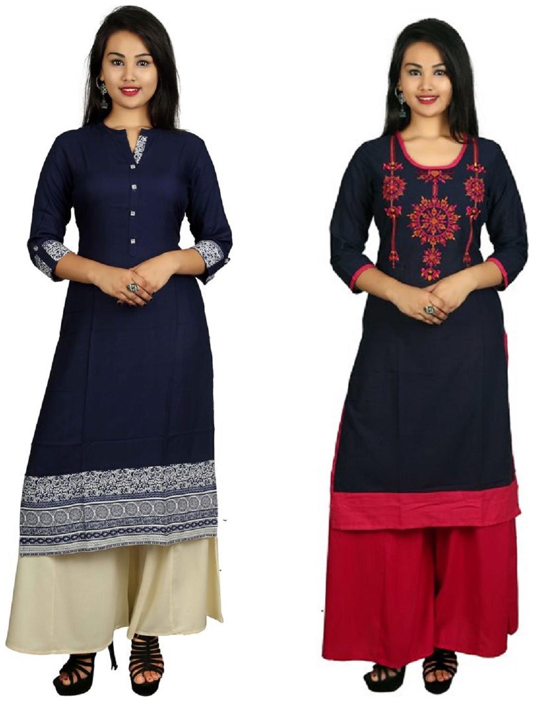 

V Brown Women Multi Solid Straight Kurta