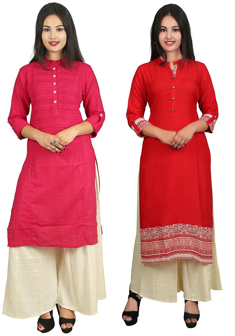 

V Brown Women Multi Solid Straight Kurta