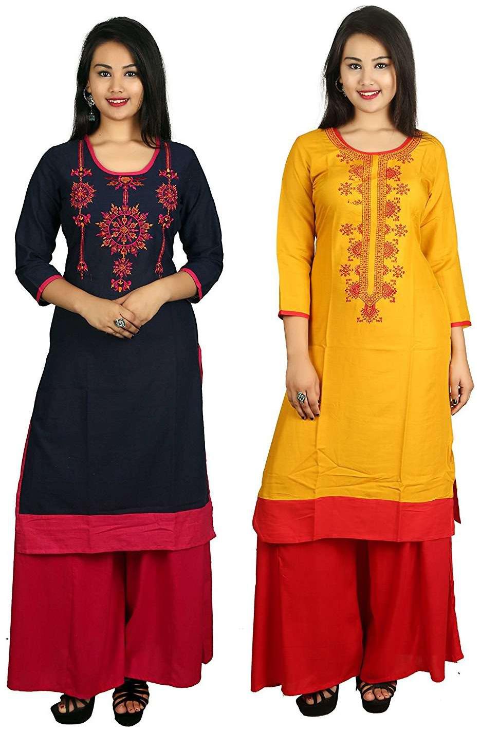 

V Brown Women Multi Solid Straight Kurta