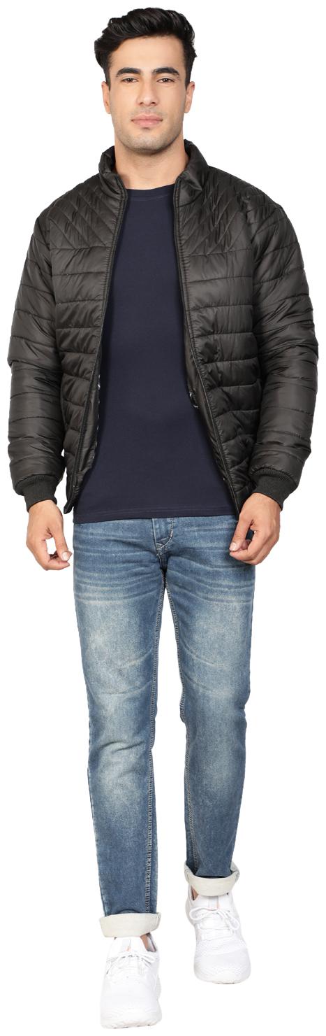 

Thrill Fashion Men Black Solid Bomber jacket