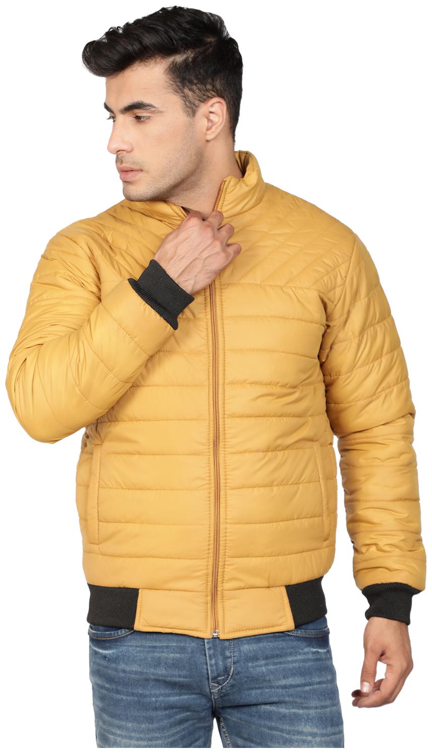 

Thrill Fashion Men Yellow Solid Bomber jacket