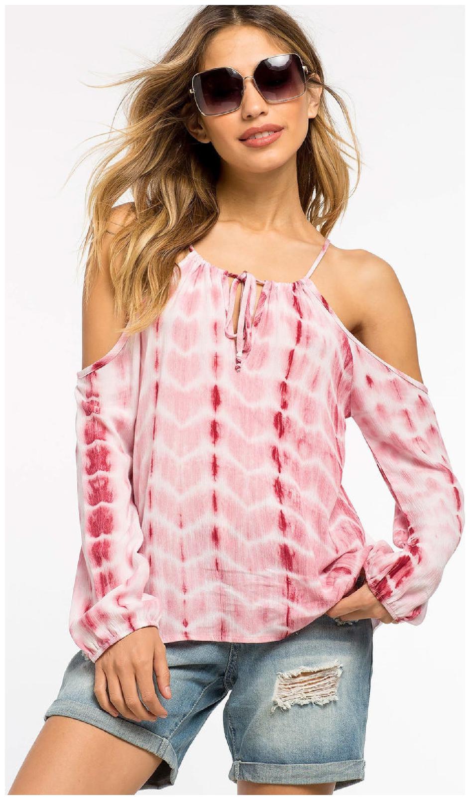 

Chrome Coral Women Printed Regular top - Pink