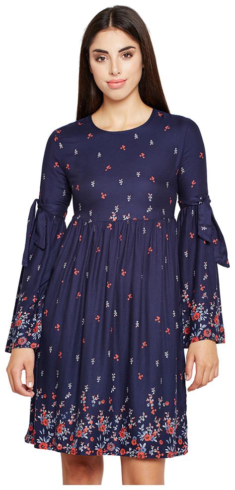 

OXOLLOXO Blue Printed A-line dress