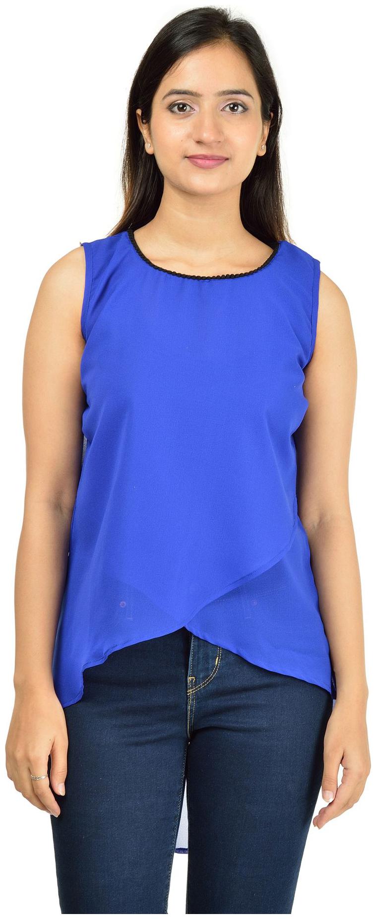 

Timbre Women Solid Regular top - Blue