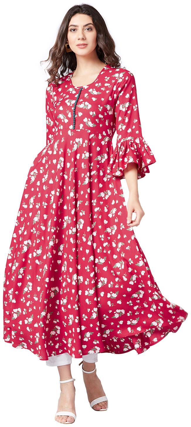 

Tissu Rayon Red Kurta