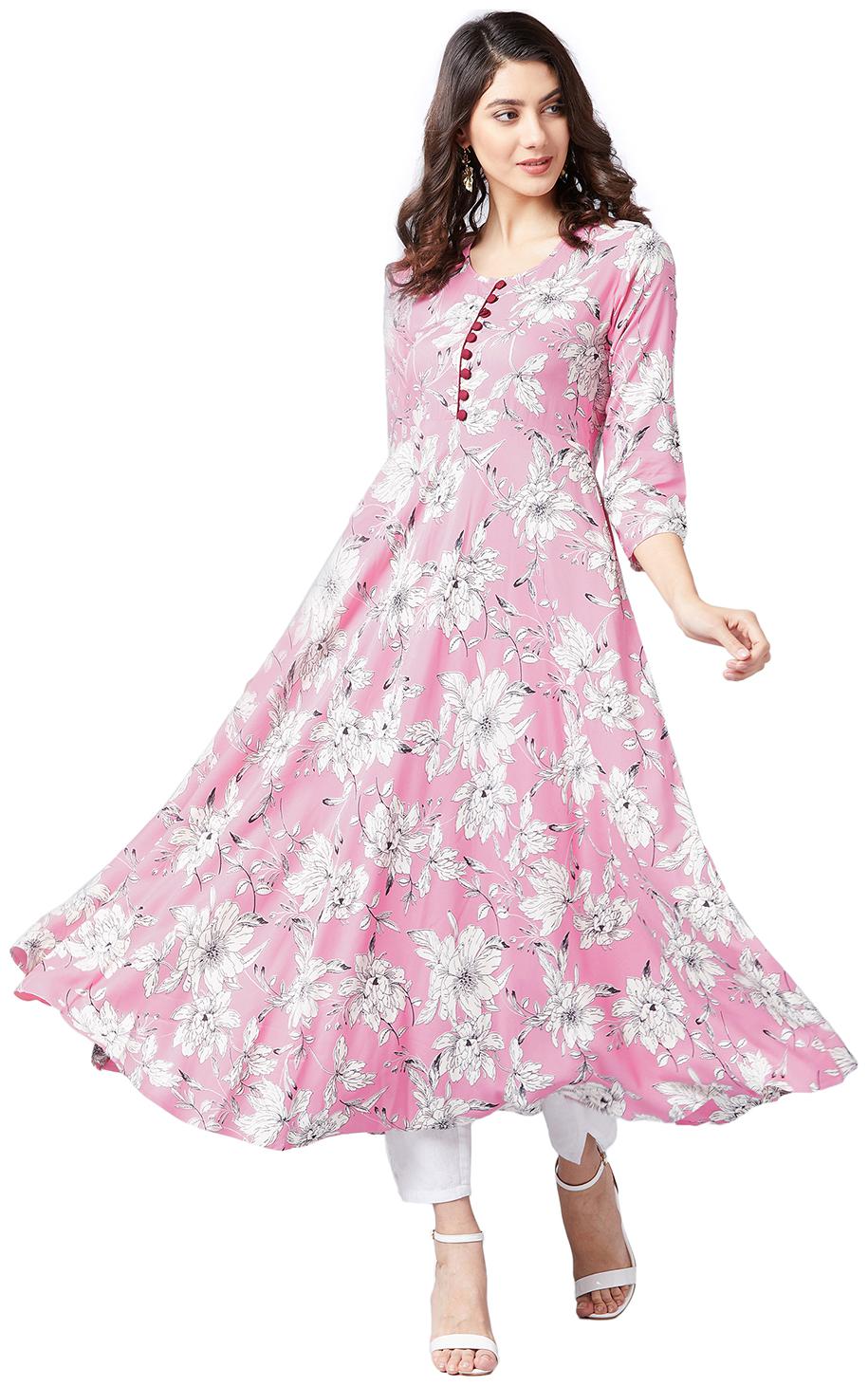 

Tissu Rayon Pink Kurta