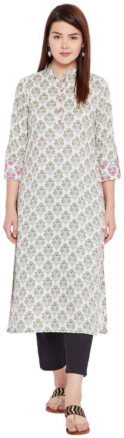 

Tissu Women Multi Floral Straight Kurta