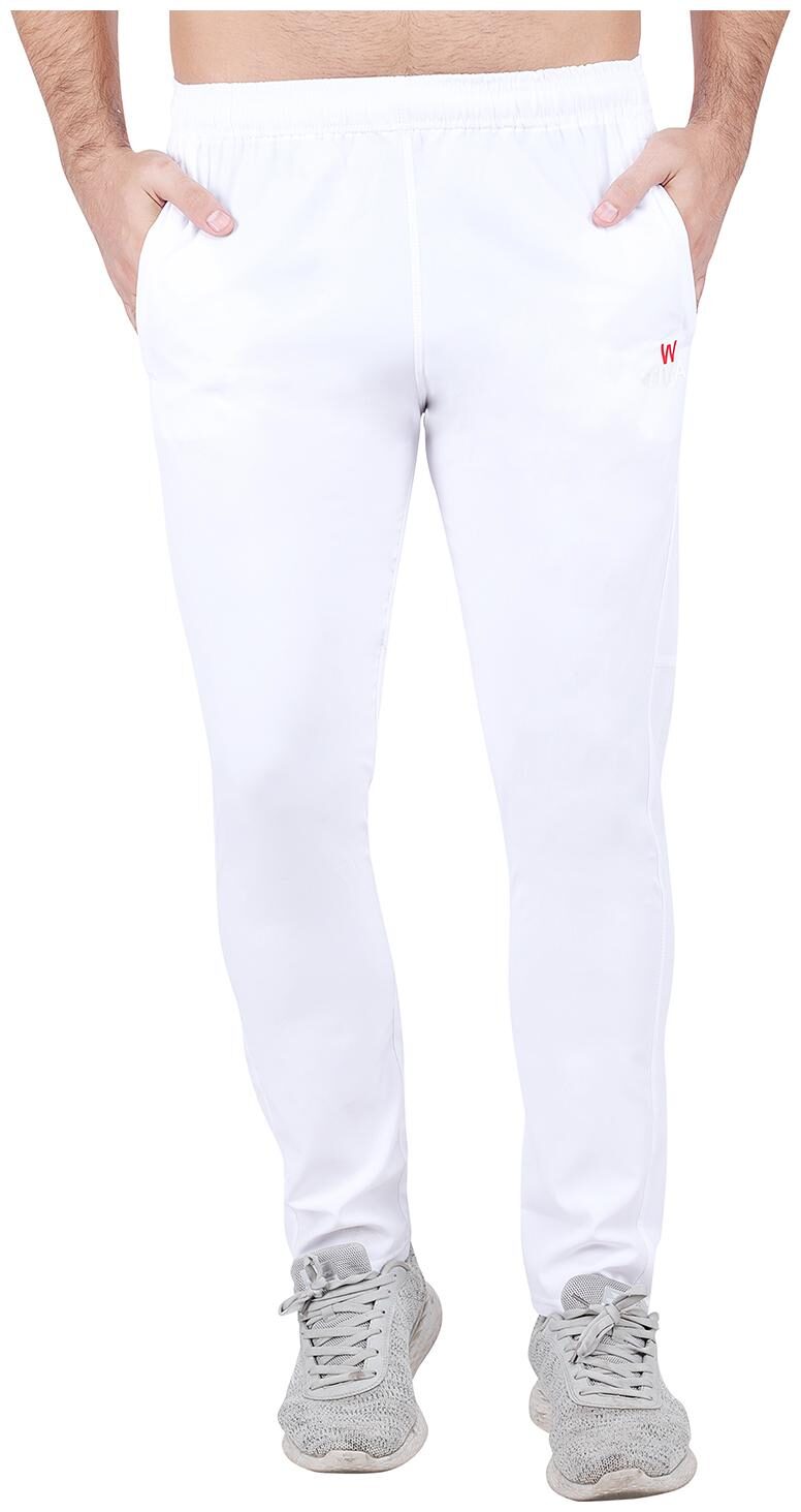 

TIWA Men White Solid Regular fit Track pants