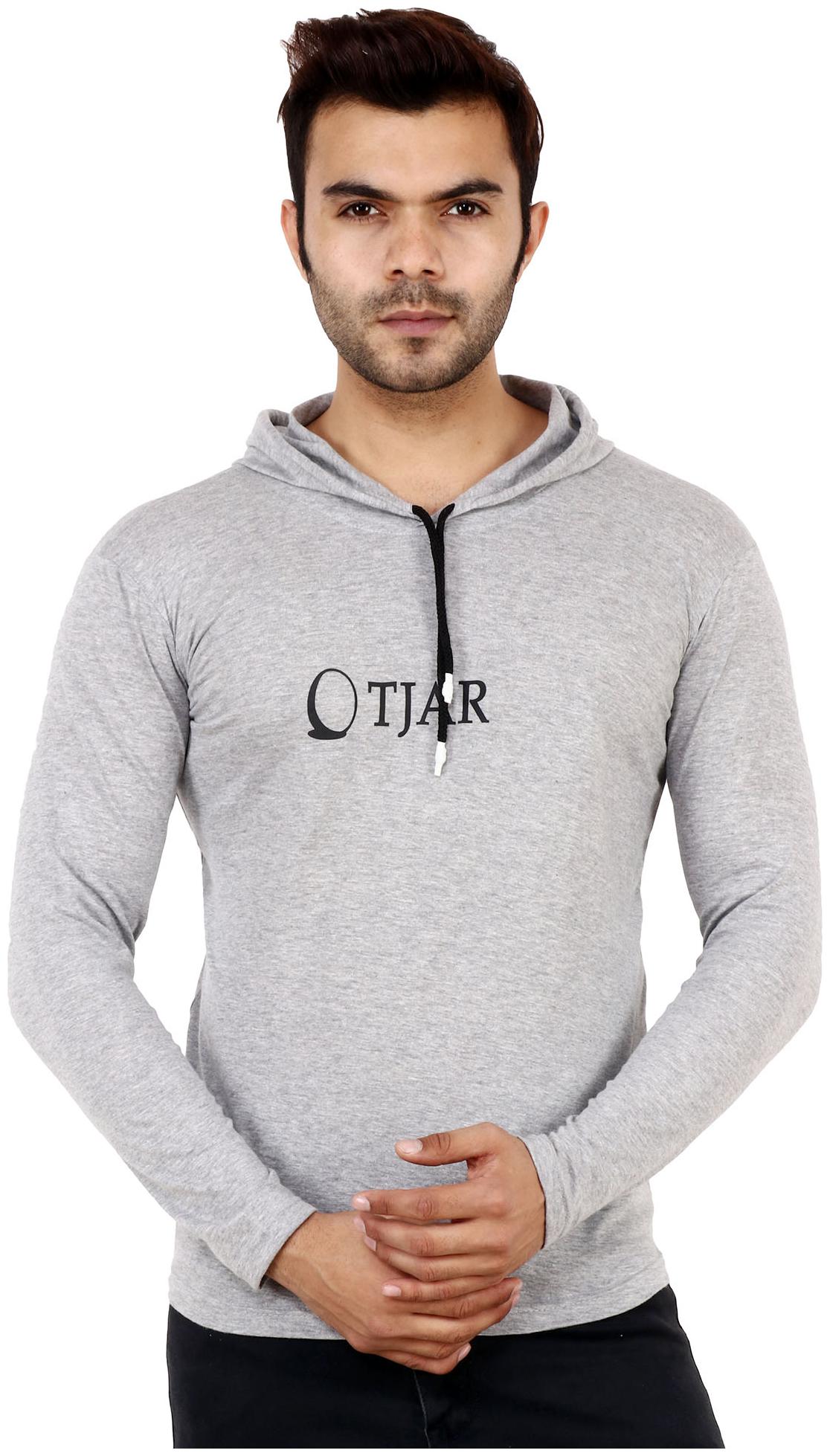 

TJAR Men Grey Regular fit Cotton Blend Hood T-Shirt - Pack Of 1