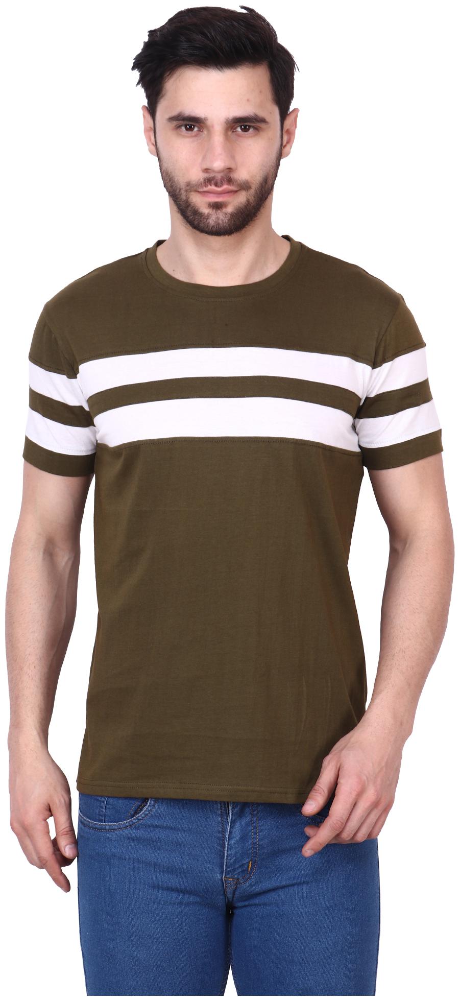 

TJAR Men Green Regular fit Cotton Blend Round neck T-Shirt - Pack Of 1