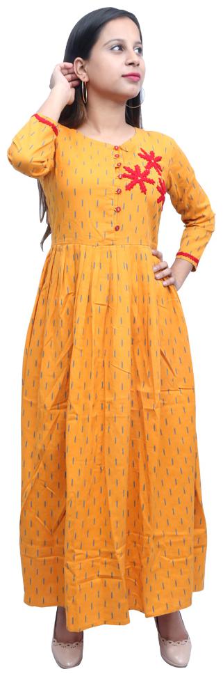 

TMN Women Anarkali stylish kurti (Mustard)