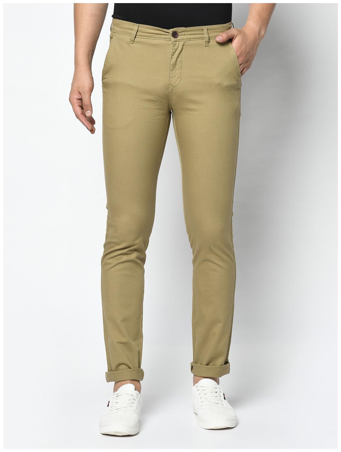 

Tng Men Brown Solid Slim fit Regular trousers