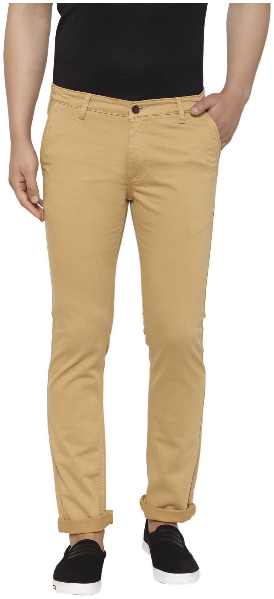 

Tng Men Brown Solid Slim fit Chinos