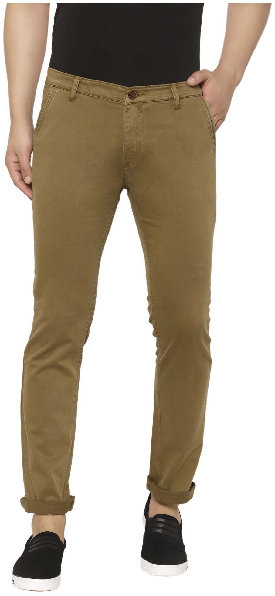 

Tng Men Brown Solid Slim fit Chinos