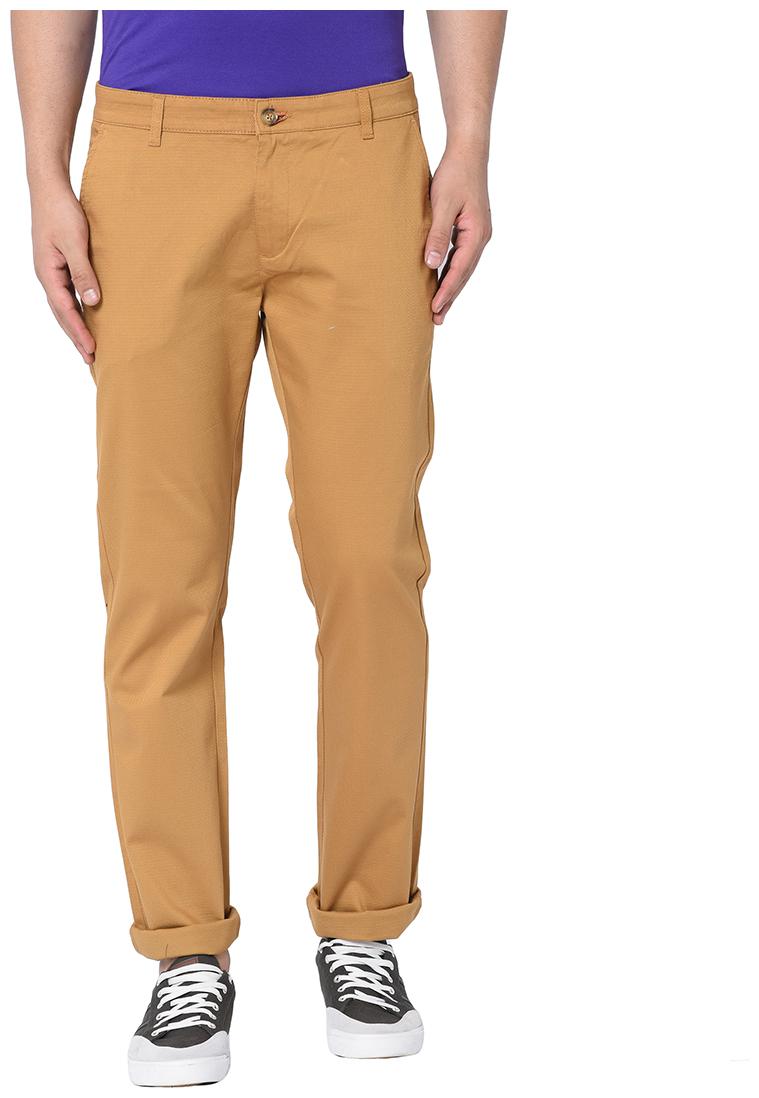 

TNG Men Beige Textured Slim fit Regular trousers