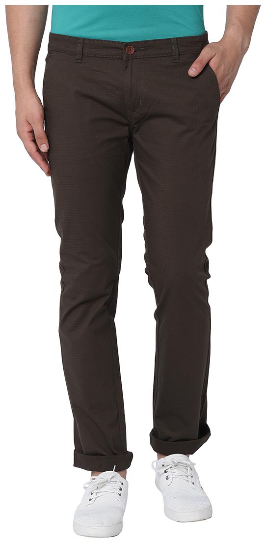 

TNG Men Brown Printed Slim fit Regular trousers