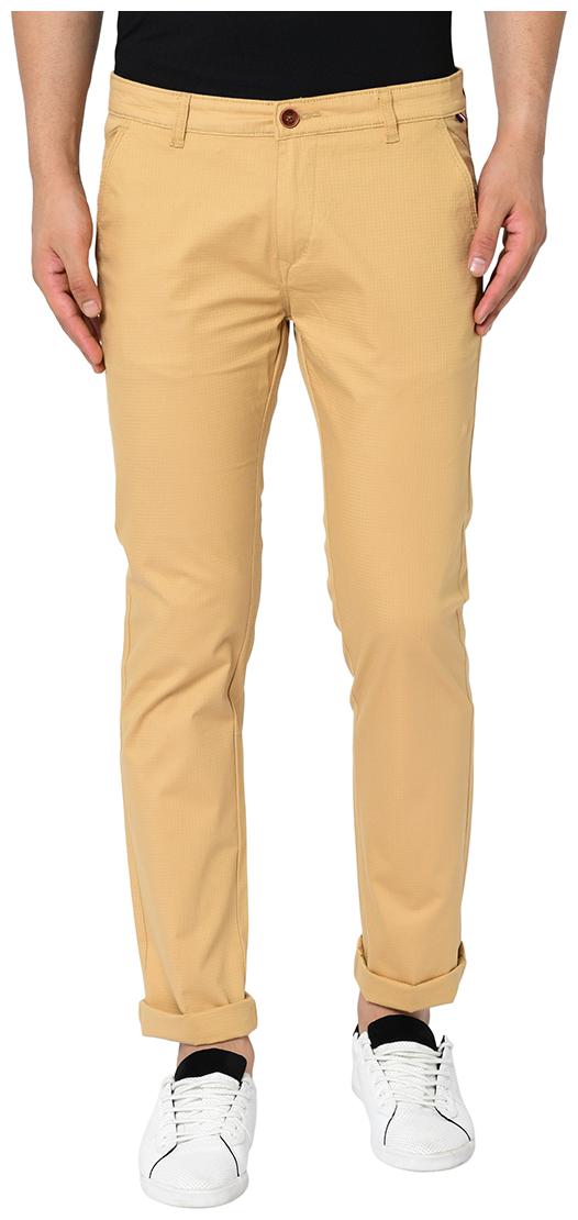 

TNG Men Beige Checked Slim fit Regular trousers