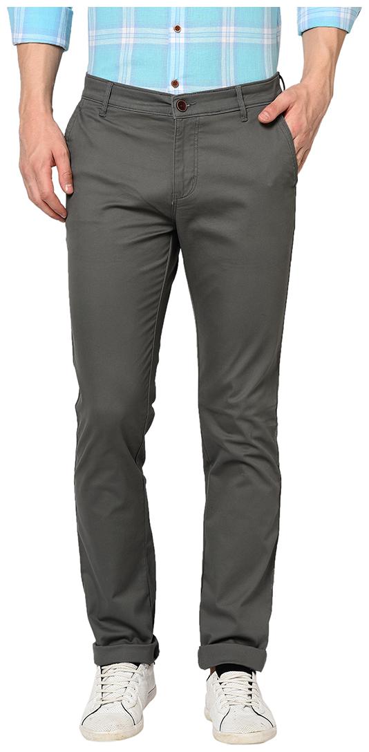 

Tng Men Solid Regular Fit Formal Trouser - Grey