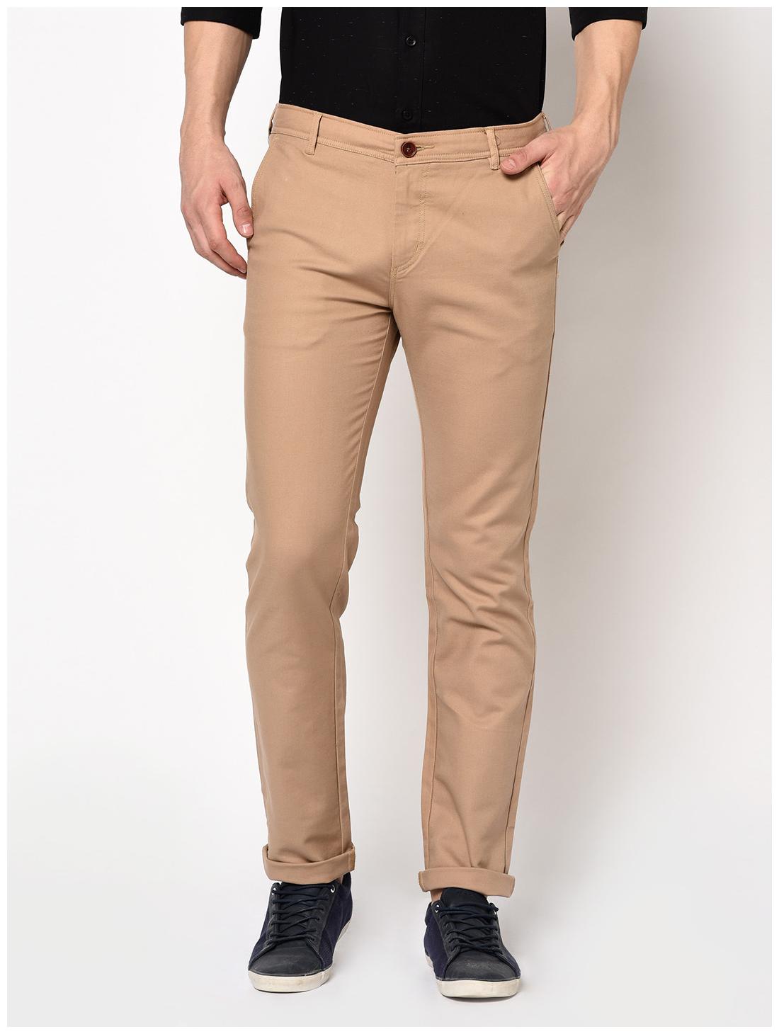 

Tng Men Solid Regular Fit Formal Trouser - Brown