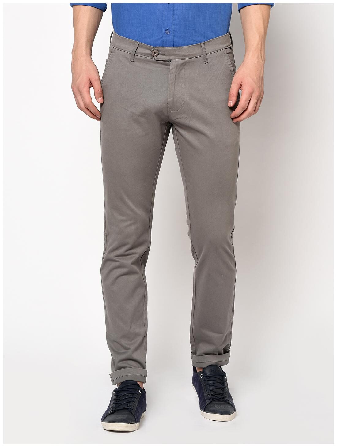 

Tng Men Solid Regular Fit Formal Trouser - Grey