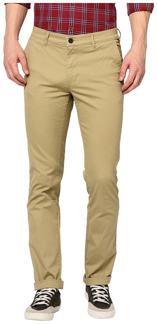 

Tng Men Solid Regular Fit Formal Trouser - Beige