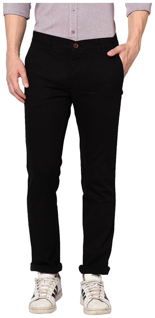 

Tng Men Solid Regular Fit Formal Trouser - Black